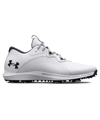 2024 Under Armour Men's Charged Draw 2 Wide Golf Shoes - White/White/Black