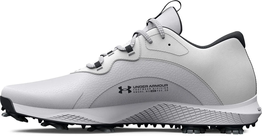 2024 Under Armour Men's Charged Draw 2 Wide Golf Shoes - White/White/Black