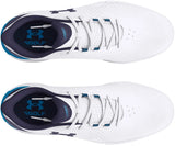 2024 Under Armour Men's Drive Fade Spikeless Wide Golf Shoe - White/Capri/Midnight Navy