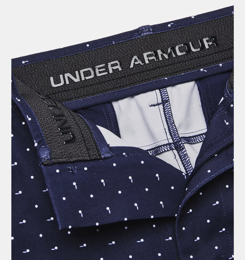 2024 Under Armour Men's Drive Printed Taper Short - Midnight Navy/White/Halo Gray