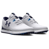 2024 Under Armour Men's Glide 2 Spikeless Golf Shoes - White/White/Midnight Navy