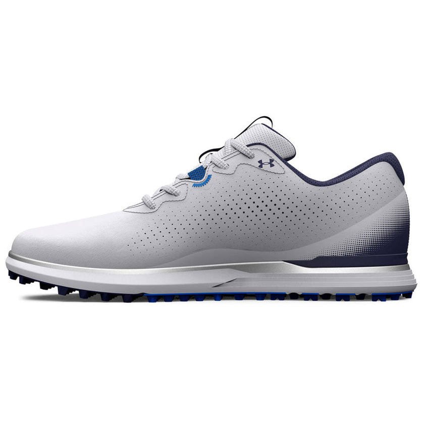 2024 Under Armour Men's Glide 2 Spikeless Golf Shoes - White/White/Midnight Navy