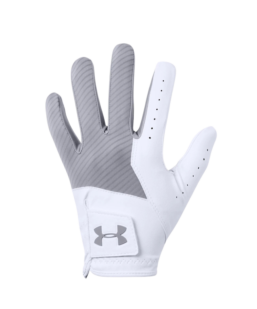 2024 Under Armour Men's Medal Golf Glove - Steel/White/Steel