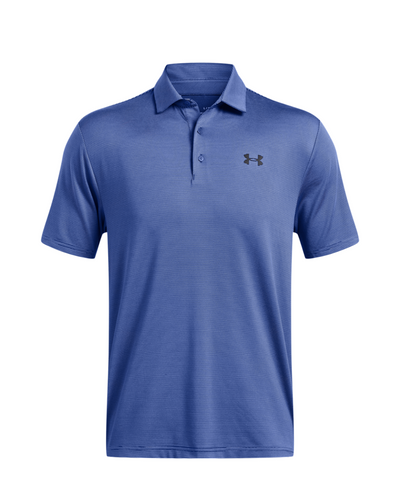 2024 Under Armour Men's Playoff Polo 3.0 Stripe - Tech Blue/Nimbus Blue/Black