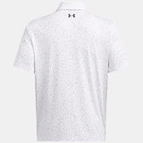 2024 Under Armour Men's T2G Printed Polo - White/Black/Black