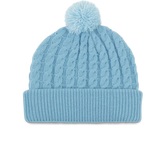 2024 Titleist Cableknit Pom Pom Beanie - Sky/White