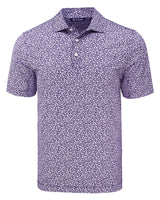 2025 Cutter & Buck Men's Pike Eco Flora Print Polo - College Purple