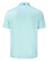 2025 Cutter & Buck Men's Pike Eco Flora Print Polo - Fresh Mint