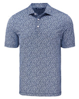 2025 Cutter & Buck Men's Pike Eco Flora Print Polo - Navy Blue