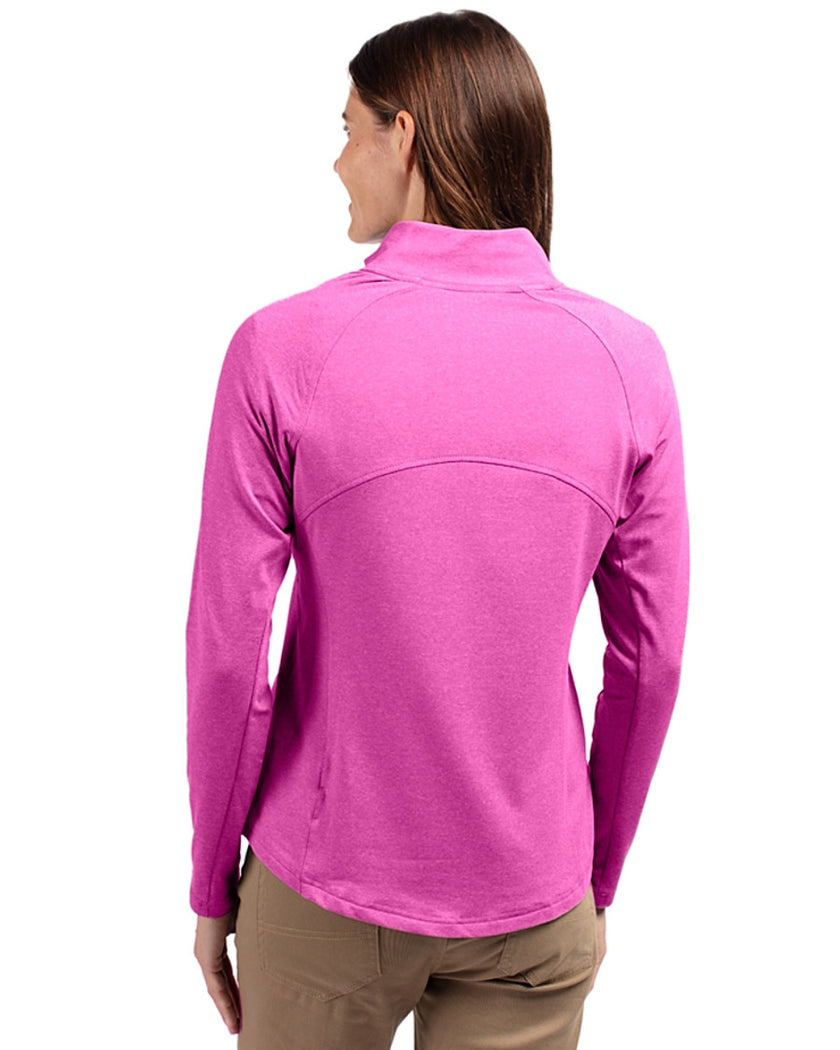 2025 Cutter & Buck Women's Adapt Eco Heather Full Zip - Gelato Heather