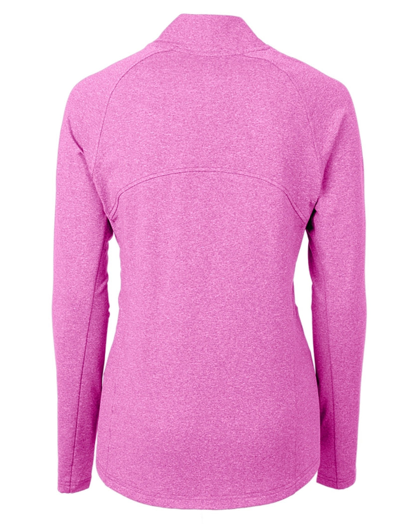 2025 Cutter & Buck Women's Adapt Eco Heather Full Zip - Gelato Heather