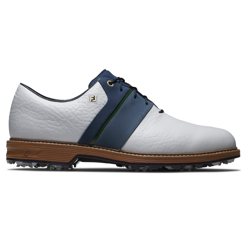 2025 FootJoy Men's Premiere Packard Golf Shoe - White/Navy/Tan