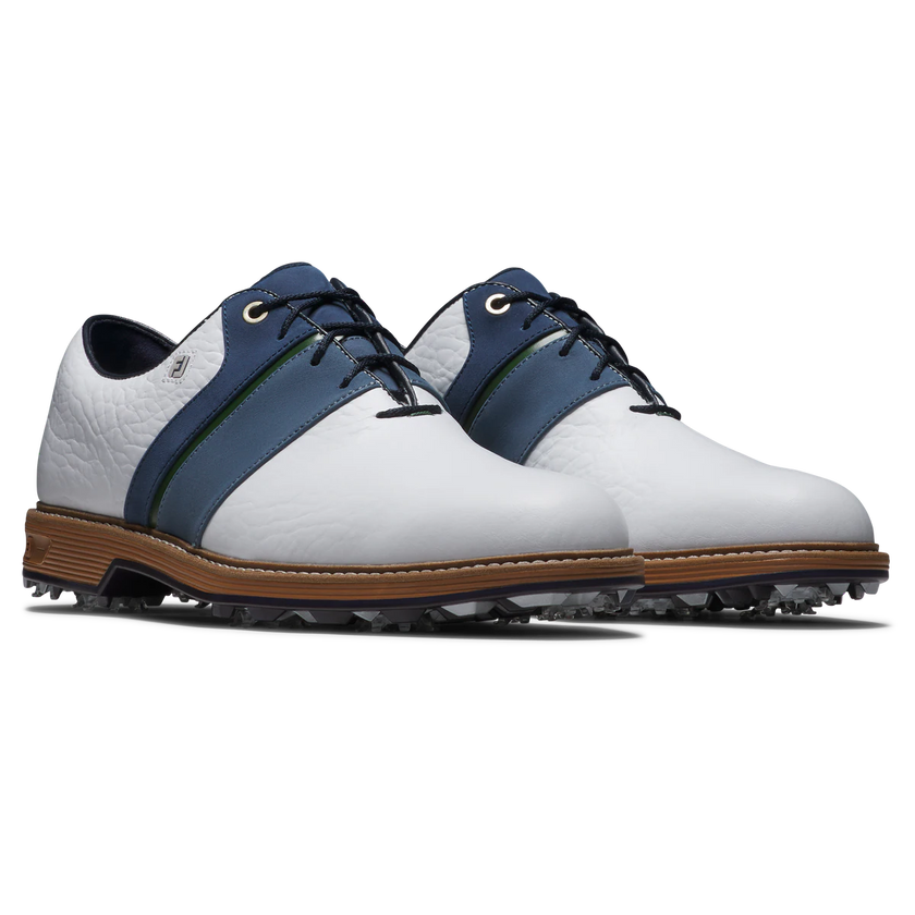 2025 FootJoy Men's Premiere Packard Golf Shoe - White/Navy/Tan