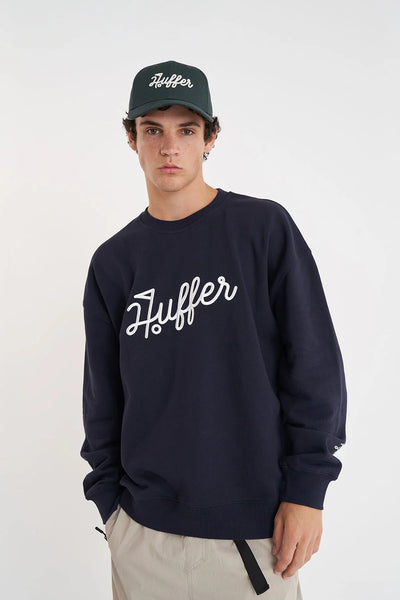 2025 Huffer Men's Block Crew 350/Par 97 - Navy