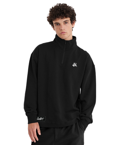 2025 Huffer Men's Club 1/4 Zip Fleece /Buggin Black