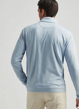 2025 Peter Millar Men's Albatross Cotton Blend Pique Quarter Zip - Angelite