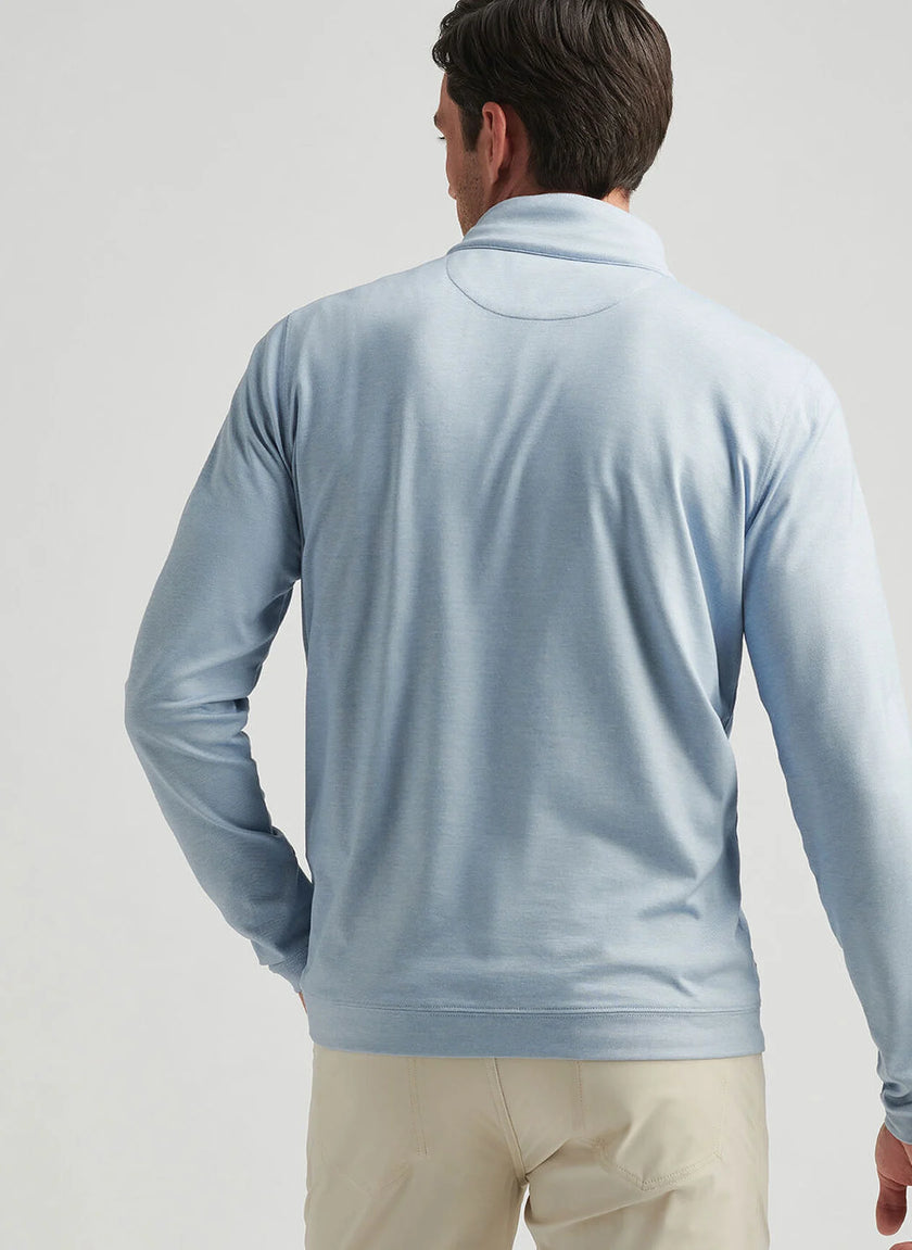 2025 Peter Millar Men's Albatross Cotton Blend Pique Quarter Zip - Angelite