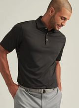 2025 Peter Millar Men's Solid Performance Jersey Polo - Black