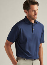 2025 Peter Millar Men's Solid Performance Jersey Polo - Navy