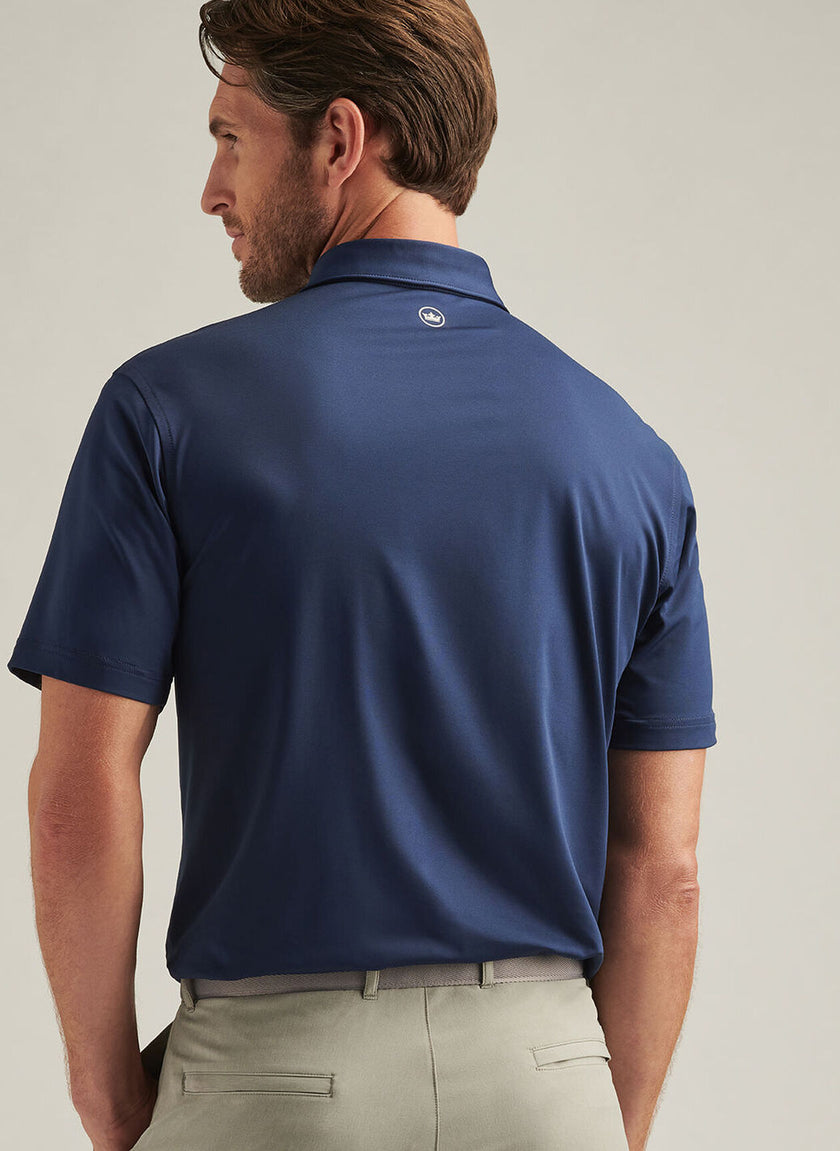 2025 Peter Millar Men's Solid Performance Jersey Polo - Navy