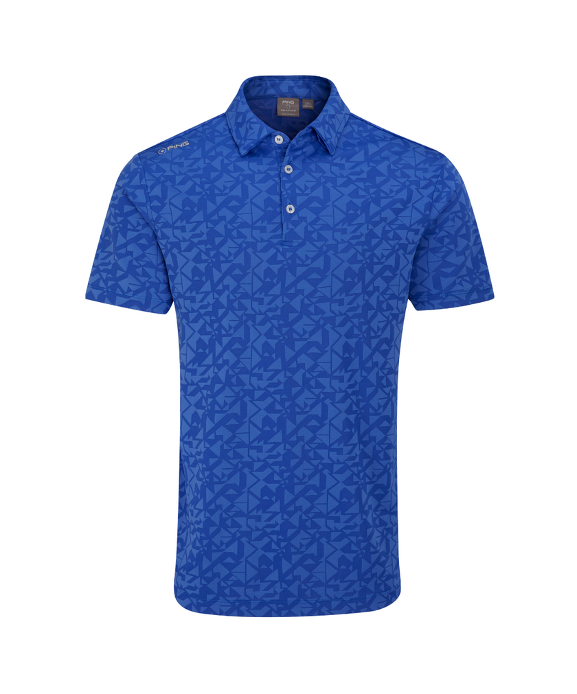 2025 Ping Men's Geo-Camo Polo - Ultra Blue