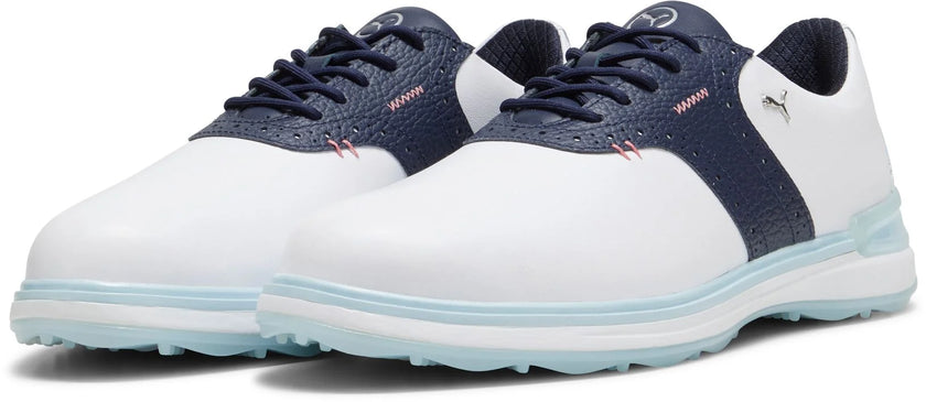 2025 Puma Men's Advant Golf Shoe - White/Deep Navy