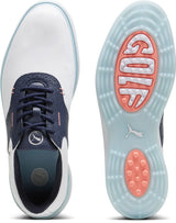 2025 Puma Men's Advant Golf Shoe - White/Deep Navy