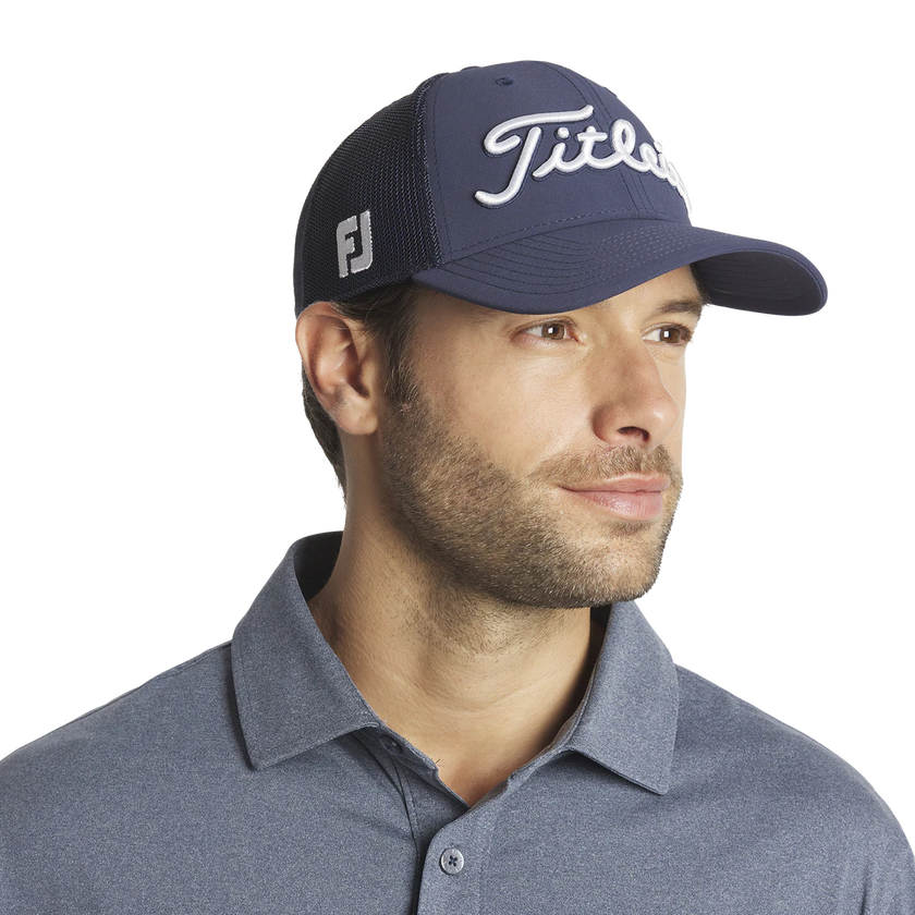 2025 Titleist Tour Performance Mesh Cap - Navy / White