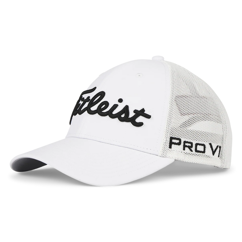 2025 Titleist Tour Performance Mesh Cap - White / Black