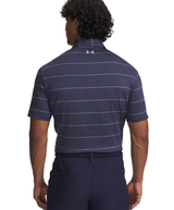 2025 Under Armour Men's Drive Playoff 3.0 Stripe Polo - Navy/Serpentine/Serpentine