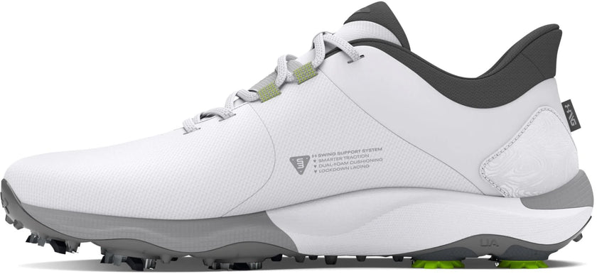 2025 Under Armour Men's Drive Pro Wide Golf Shoe - Black/Metallic Gunmetal
