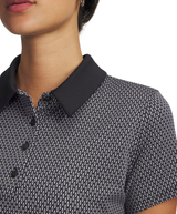 2025 Under Armour Women's Playoff 3.0 Printed Polo - Black/White/Black