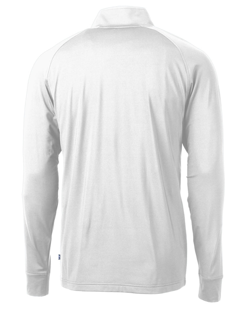 2025 Cutter & Buck Men's Adapt Eco Knit Stretch Quarter Zip Pullover - White