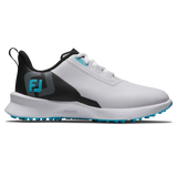 2025 FootJoy Junior Boys Fuel Shoes - White/Black/Blue