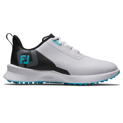 2025 FootJoy Junior Boys Fuel Shoes - White/Black/Blue