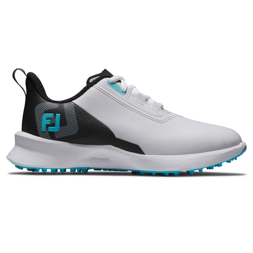 2025 FootJoy Junior Boys Fuel Shoes - White/Black/Blue