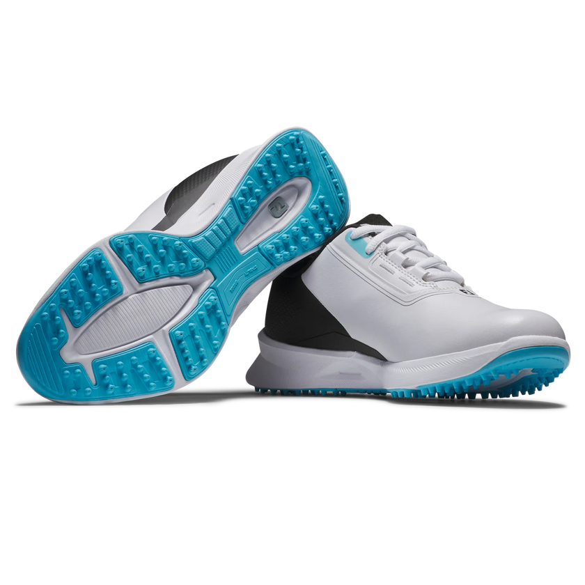 2025 FootJoy Junior Boys Fuel Shoes - White/Black/Blue