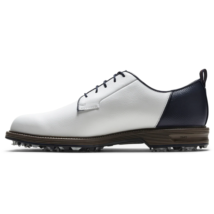 2025 FootJoy Men's Premiere Field LX Golf Shoes - White/Navy/Chestnut