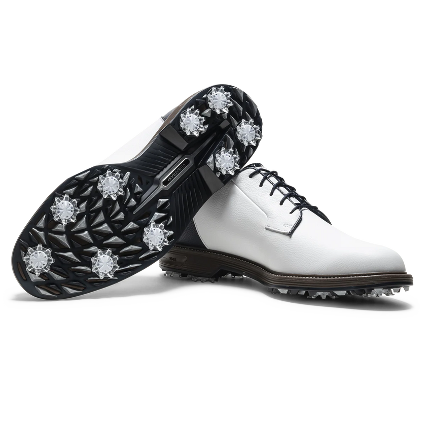 2025 FootJoy Men's Premiere Field LX Golf Shoes - White/Navy/Chestnut