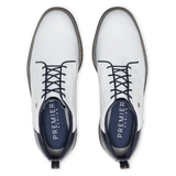 2025 FootJoy Men's Premiere Field LX Golf Shoes - White/Navy/Chestnut