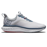 2025 FootJoy Men's Quantum Textile Golf Shoe - White/Blue/Red