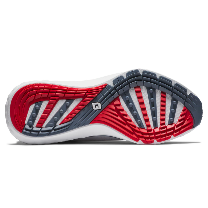 2025 FootJoy Men's Quantum Textile Golf Shoe - White/Blue/Red