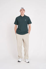 2025 Huffer Men's Classic Short Sleeve Polo - Golf Green