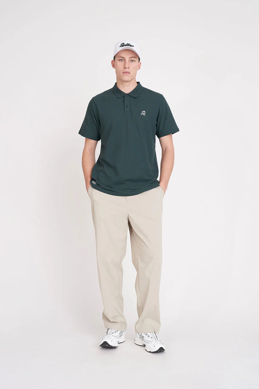 2025 Huffer Men's Classic Short Sleeve Polo - Golf Green