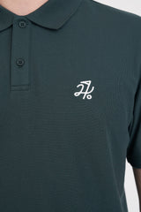 2025 Huffer Men's Classic Short Sleeve Polo - Golf Green