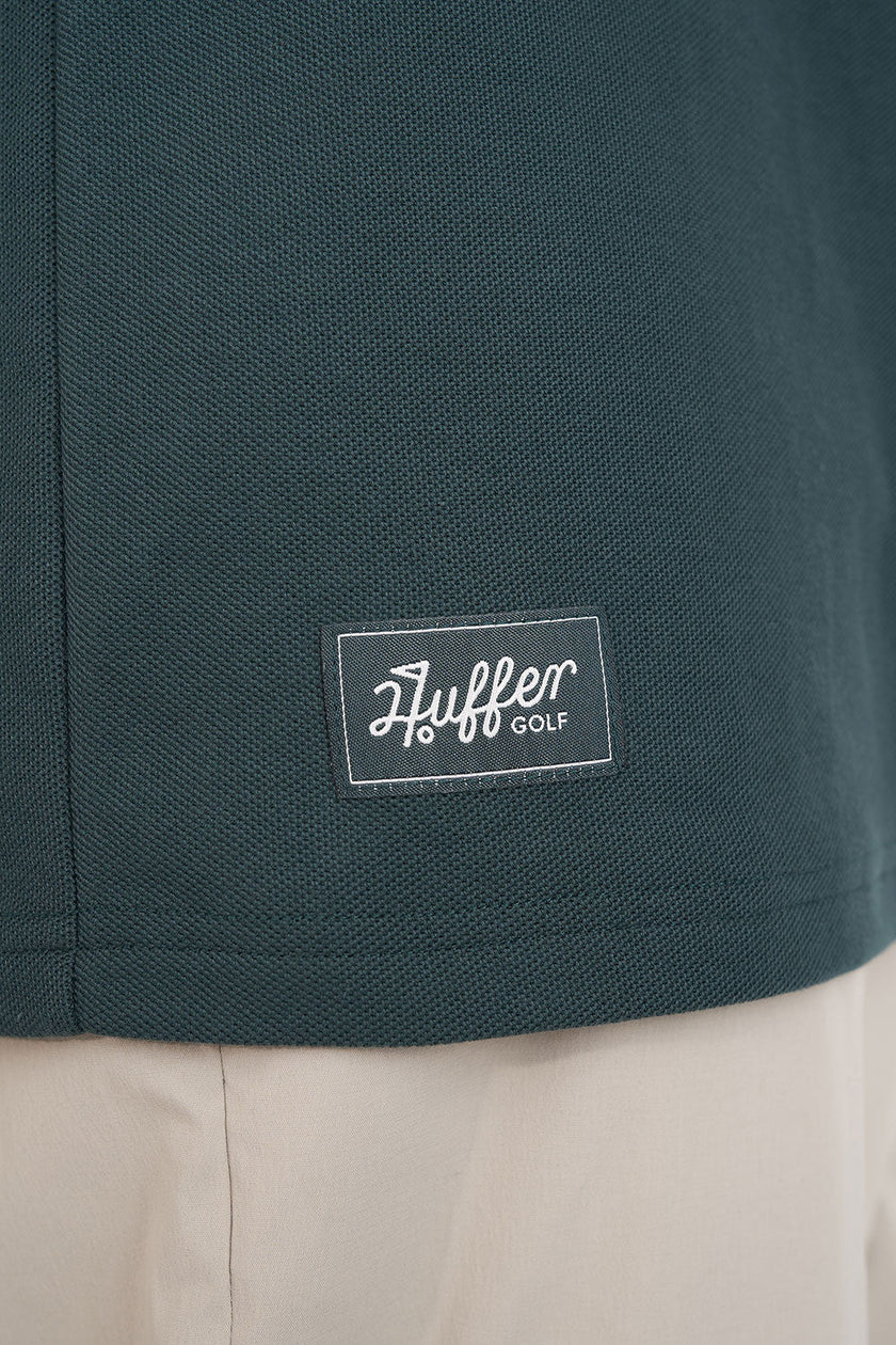 2025 Huffer Men's Classic Short Sleeve Polo - Golf Green
