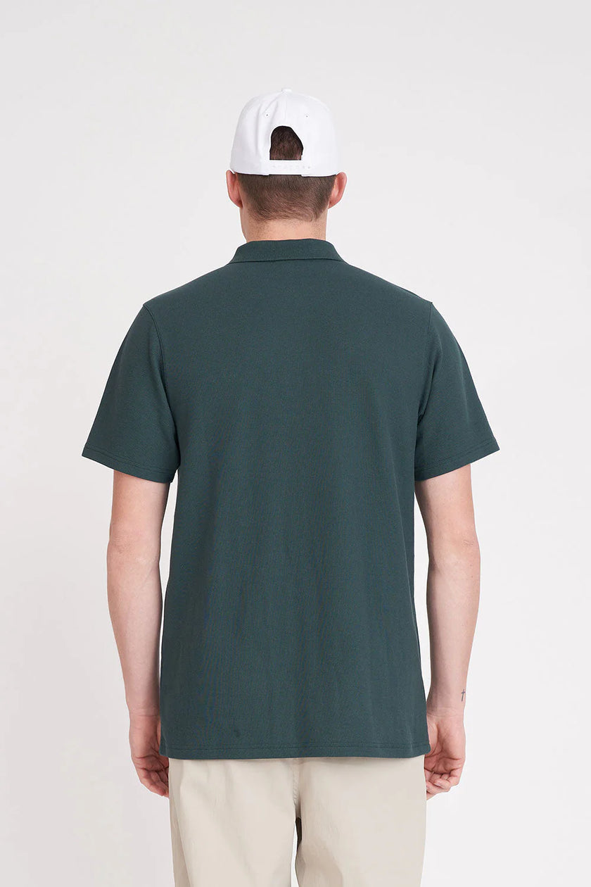 2025 Huffer Men's Classic Short Sleeve Polo - Golf Green