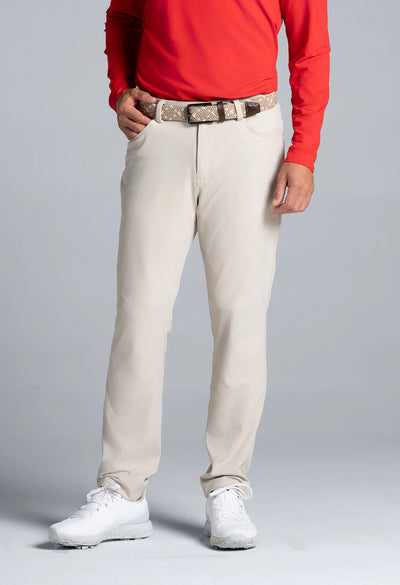 2025 IBKUL Men's 5 Pocket Performance Pants - Stone