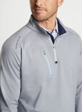 2025 Peter Millar Men's Verge Performance Quarter Zip Pullover - Grey