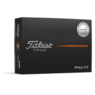 2025 Titleist Pro V1 Performance Alignment Golf Ball Dozen - Black Line